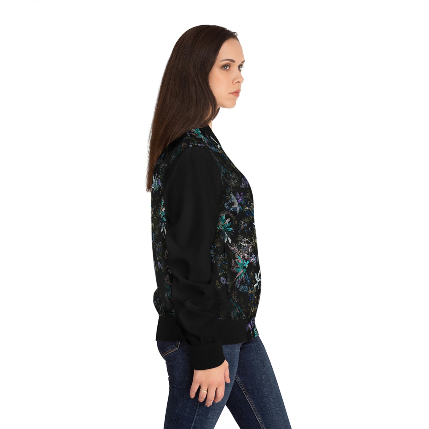 Blue Pikake Women's Bomber Jacket