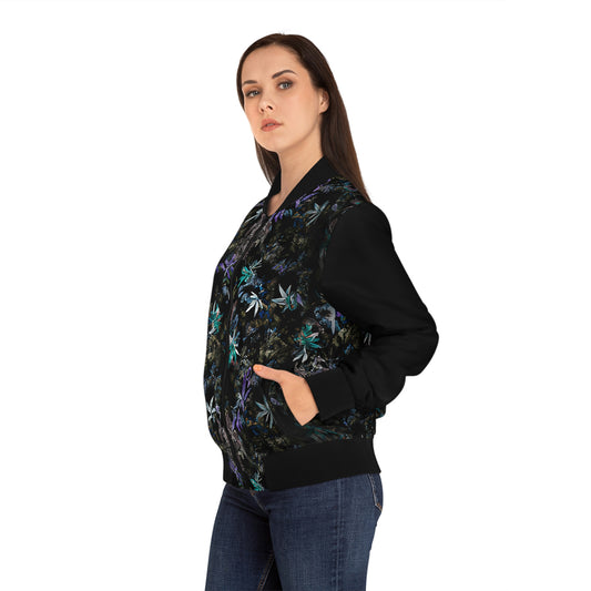 Blue Pikake Women's Bomber Jacket