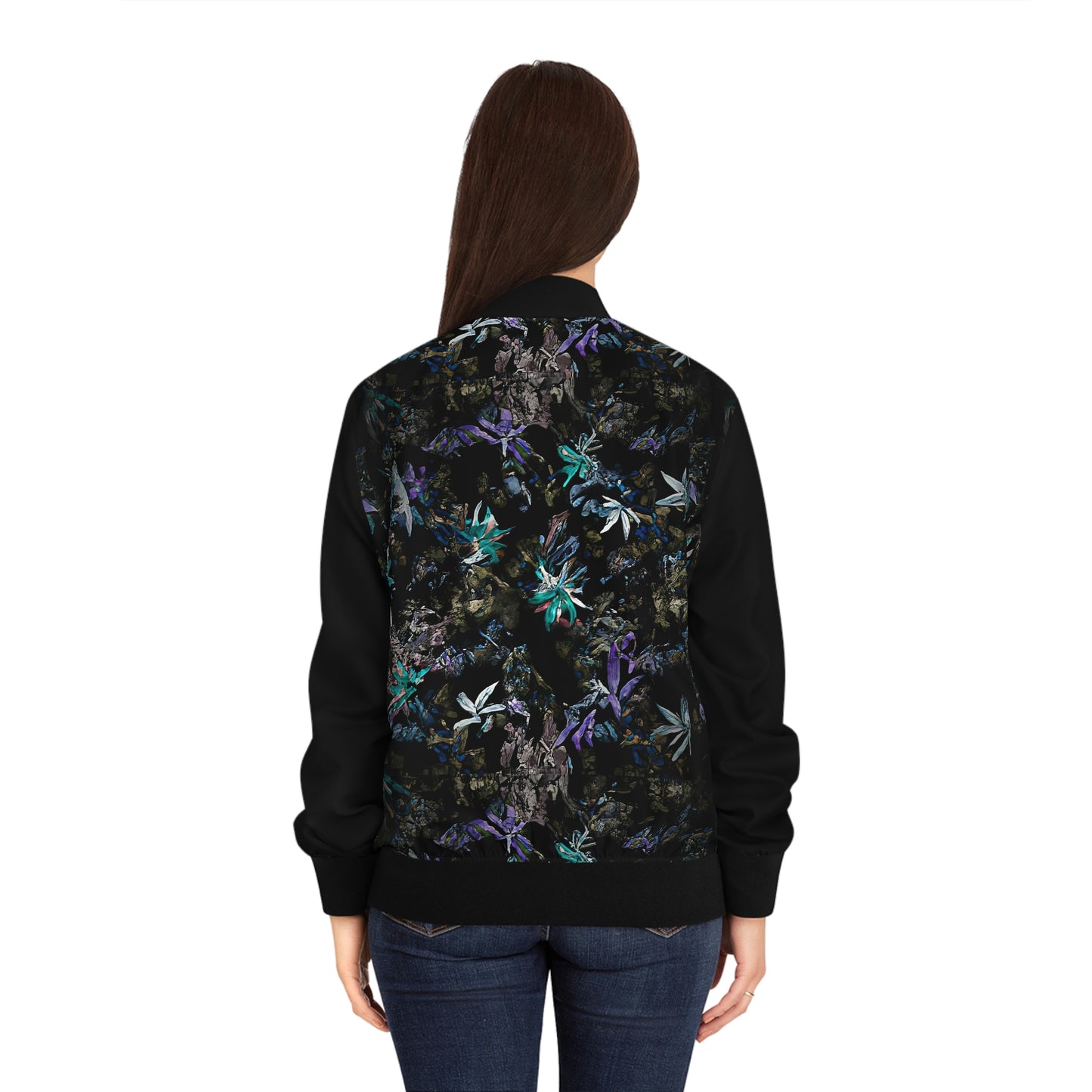 Blue Pikake Women's Bomber Jacket